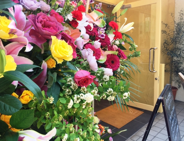 開店記念の花