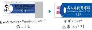 Excel・Word・PowerPointで作ってもデザインが出来上がり！
